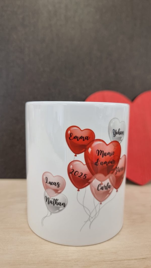 Mug cœurs prénoms