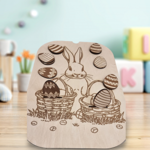 Insert trofast lapin de Pâques avec œufs Le développement de la motricité de l'enfant peut être stimulé en plaçant les œufs dans les inserts prévus à cet effet.