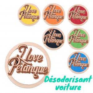 Désodorisant voiture I Love Pétanque