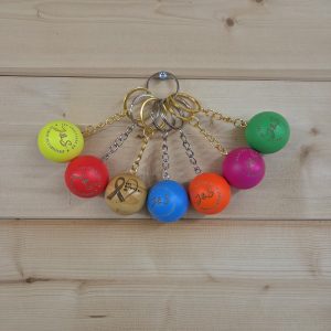 Porte-clés cochonnet personnalisé de diverses couleurs
