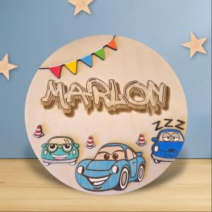 🧸 Plaque prénom personnalisée en bois