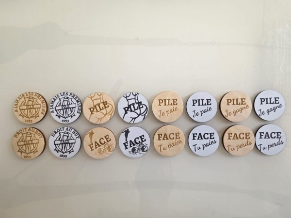 🏆Jetons Pile ou Face LOT DE 3