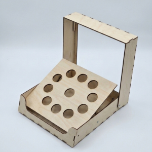 Coffret de rangement pour cochonnets en bois