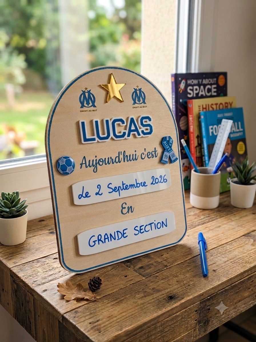 🏆 Pancarte Rentrée Scolaire OM