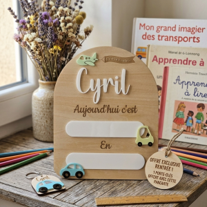 📚✨ Pancarte de rentrée scolaire  "THEME VOITURES"📚✨