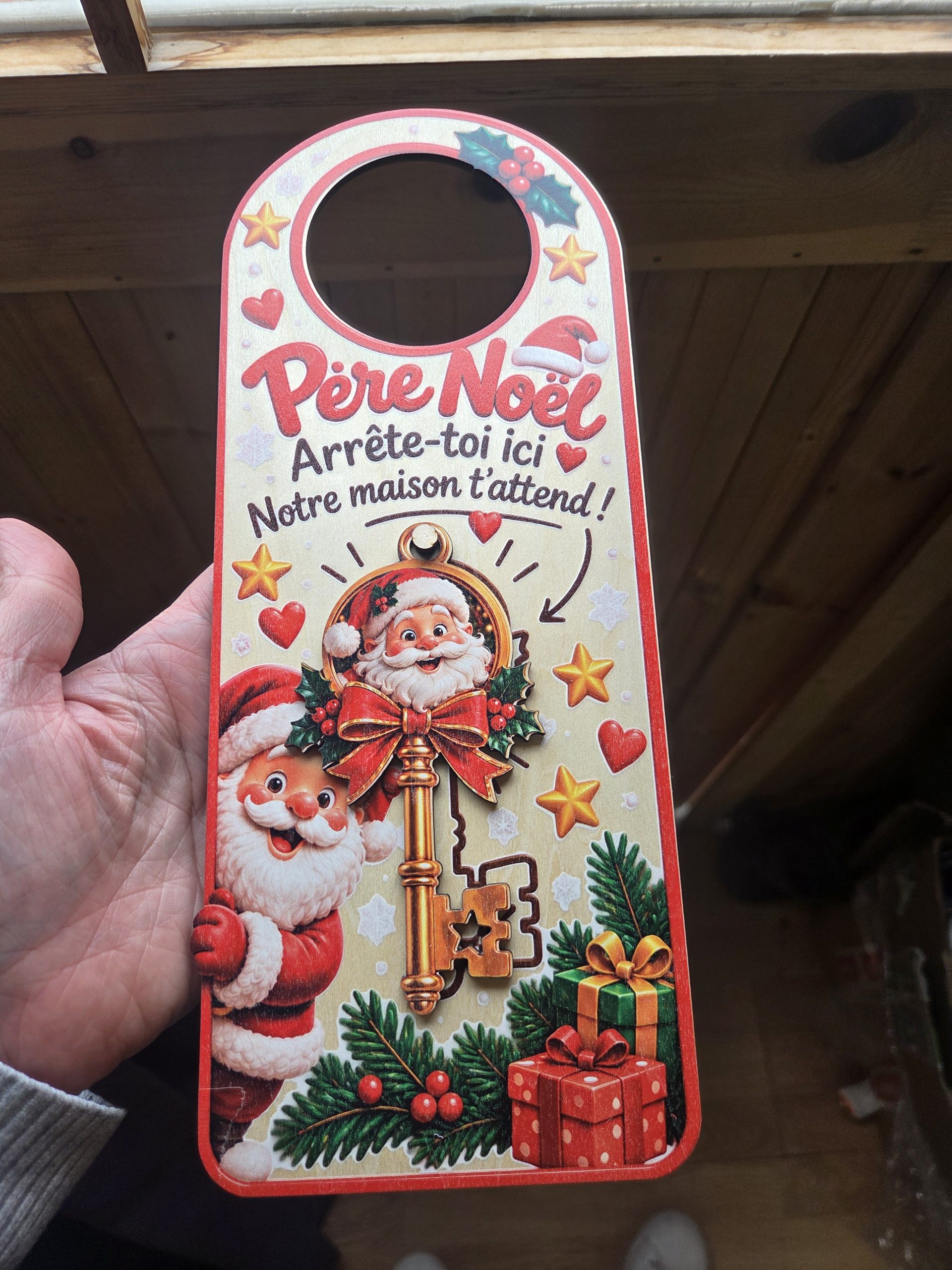 Accroche-porte Père Noël avec clé amovible 🎅🔑 – Image 2